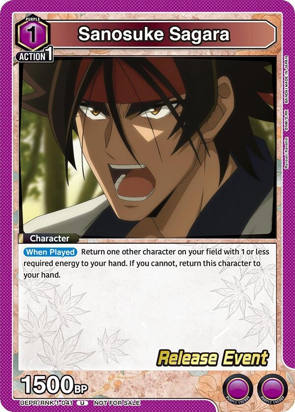 Image for Sanosuke Sagara (041) (UEPR/RNK-1-041) (UE11BT: Rurouni Kenshin Release Event Cards) (UE11BT_RE) - Union Arena