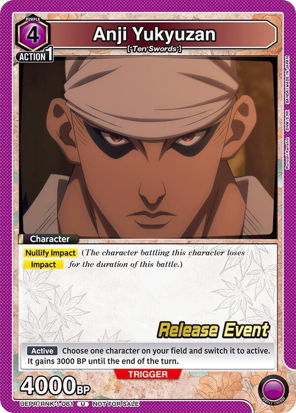 Image for Anji Yukyuzan (UEPR/RNK-1-061) (UE11BT: Rurouni Kenshin Release Event Cards) (UE11BT_RE) - Union Arena