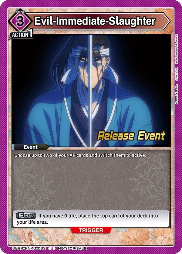 Image for Evil-Immediate-Slaughter (UEPR/RNK-1-063) (UE11BT: Rurouni Kenshin Release Event Cards) (UE11BT_RE) - Union Arena