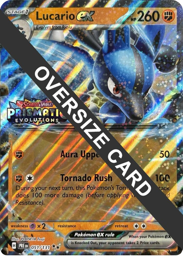 Image for Lucario ex (Prismatic Evolutions Stamp) (051/131) (Jumbo Cards) (PR) - Pokemon