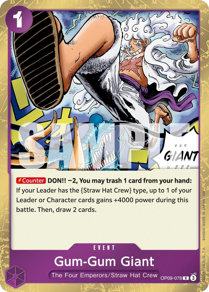 Image for Gum-Gum Giant (Reprint) (OP09-078) (Premium Booster -The Best- Vol. 2) (PRB-02) - One Piece Card Game