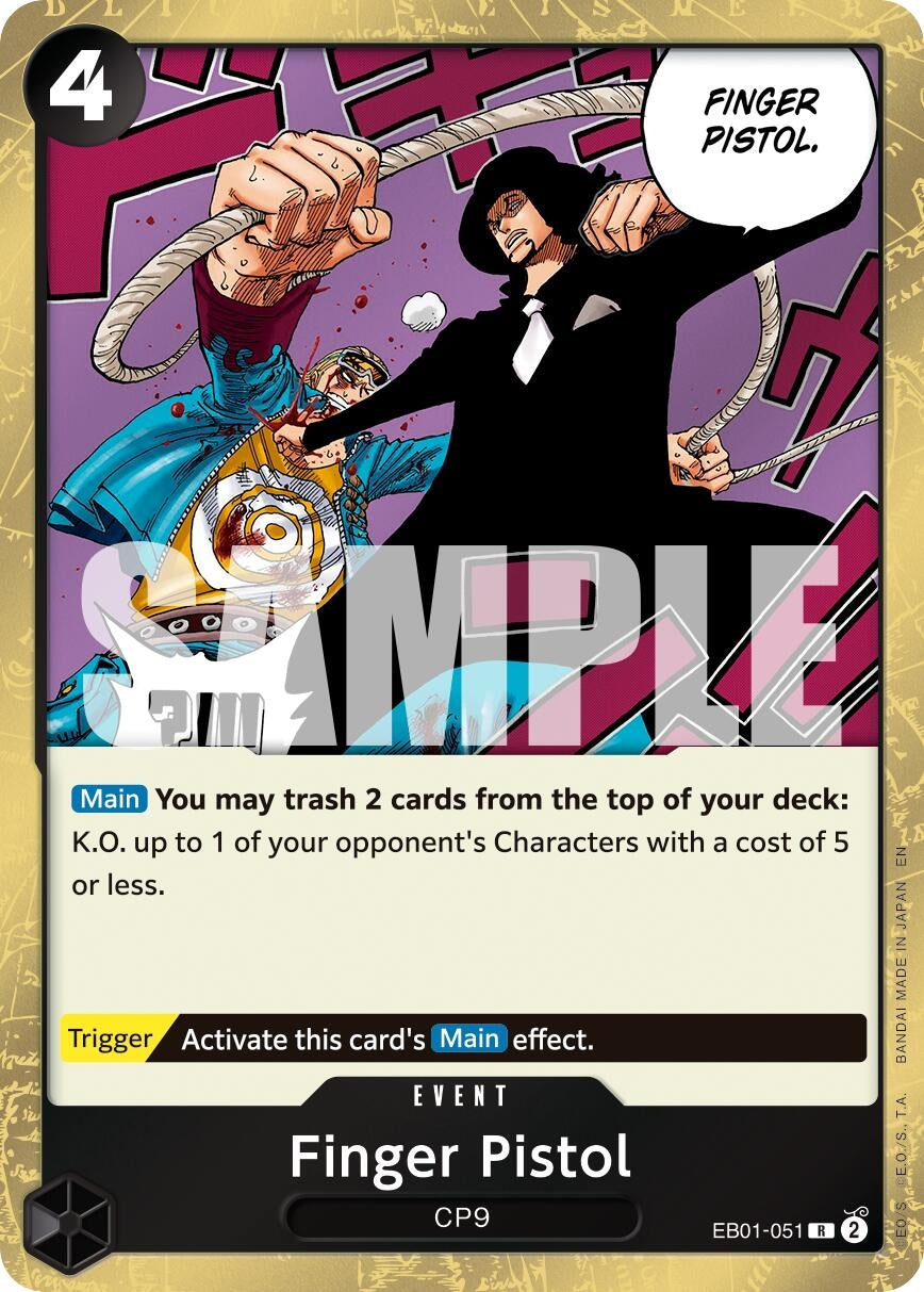 Image for Finger Pistol (Reprint) (EB01-051) (Premium Booster -The Best- Vol. 2) (PRB-02) - One Piece Card Game