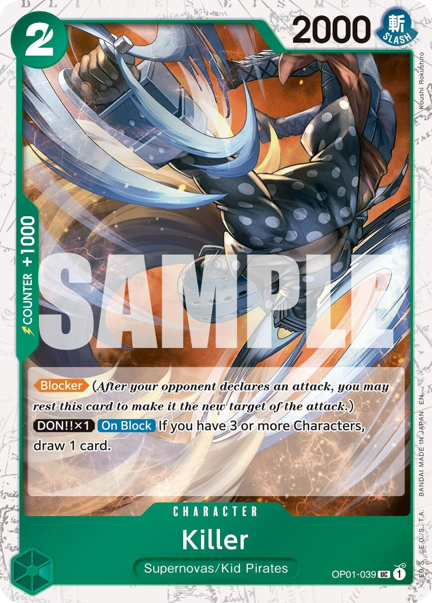 Image for Killer (Pirate Foil) (OP01-039) (Premium Booster -The Best- Vol. 2) (PRB-02) - One Piece Card Game