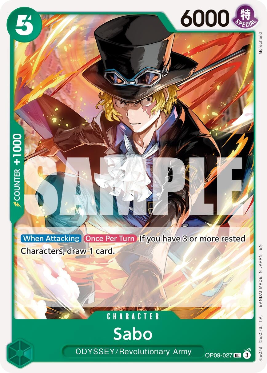 Image for Sabo - OP09-027 (Reprint) (OP09-027) (Premium Booster -The Best- Vol. 2) (PRB-02) - One Piece Card Game