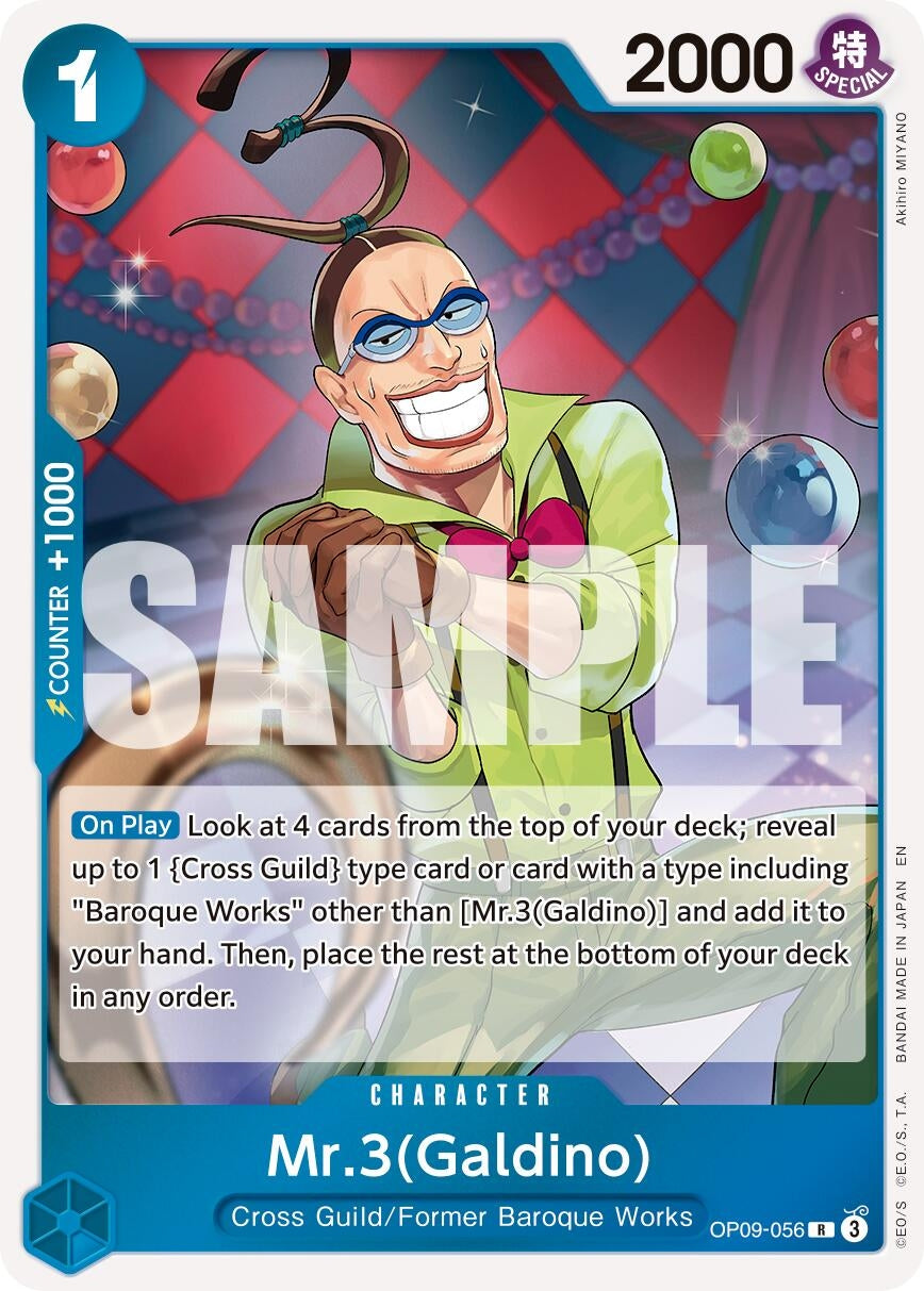 Image for Mr.3(Galdino) - OP09-056 (Reprint) (OP09-056) (Premium Booster -The Best- Vol. 2) (PRB-02) - One Piece Card Game