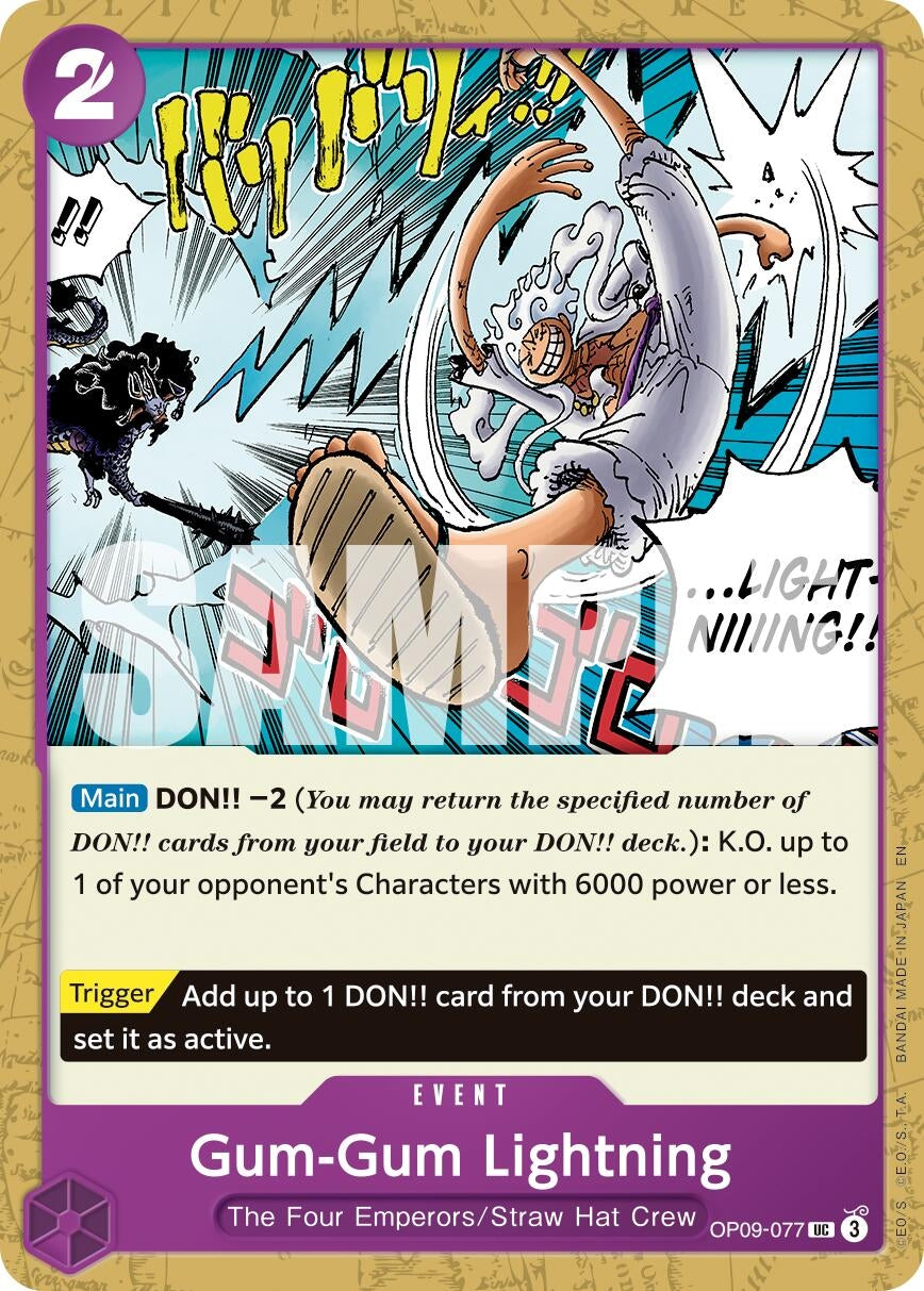Image for Gum-Gum Lightning (Reprint) (OP09-077) (Premium Booster -The Best- Vol. 2) (PRB-02) - One Piece Card Game