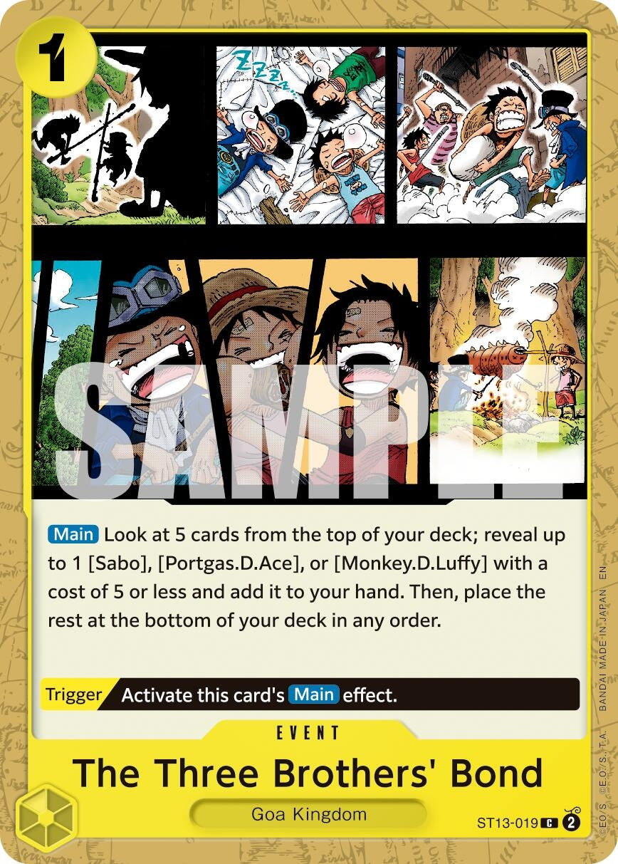 Image for The Three Brothers' Bond (Reprint) (ST13-019) (Premium Booster -The Best- Vol. 2) (PRB-02) - One Piece Card Game