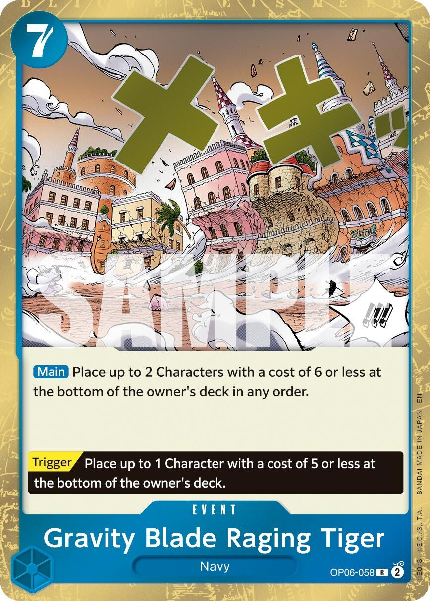 Image for Gravity Blade Raging Tiger (Reprint) (OP06-058) (Premium Booster -The Best- Vol. 2) (PRB-02) - One Piece Card Game