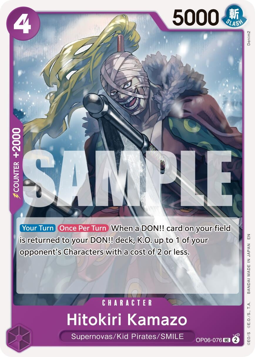 Image for Hitokiri Kamazo (Reprint) (OP06-076) (Premium Booster -The Best- Vol. 2) (PRB-02) - One Piece Card Game