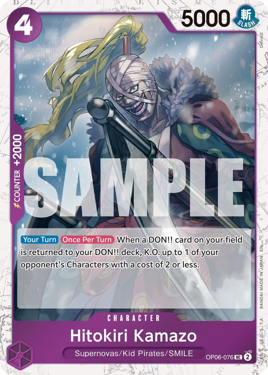 Image for Hitokiri Kamazo (Pirate Foil) (OP06-076) (Premium Booster -The Best- Vol. 2) (PRB-02) - One Piece Card Game
