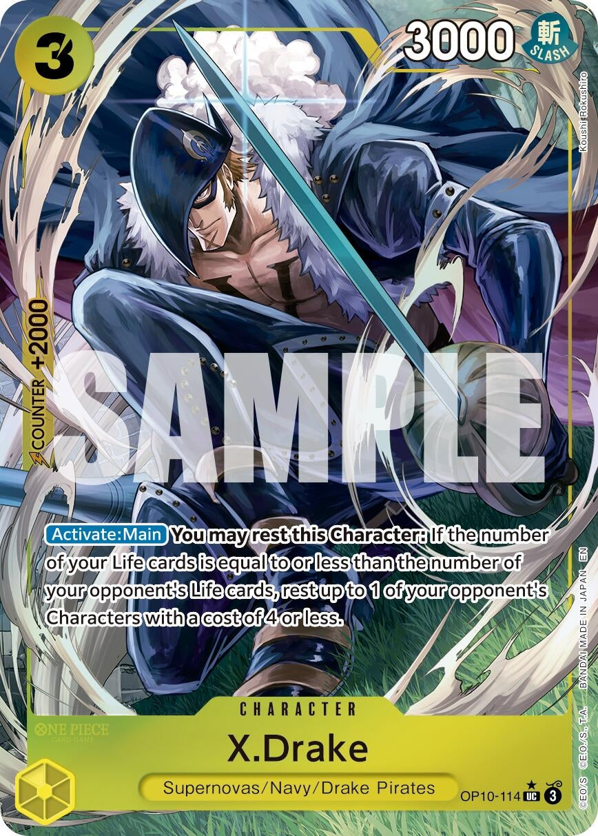 Image for X.Drake (Alternate Art) (OP10-114) (Premium Booster -The Best- Vol. 2) (PRB-02) - One Piece Card Game