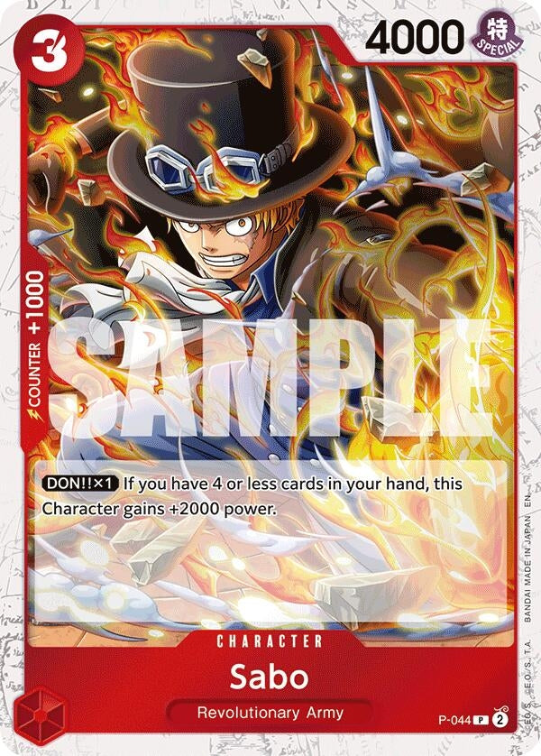 Image for Sabo - P-044 (Pirate Foil) (P-044) (Premium Booster -The Best- Vol. 2) (PRB-02) - One Piece Card Game