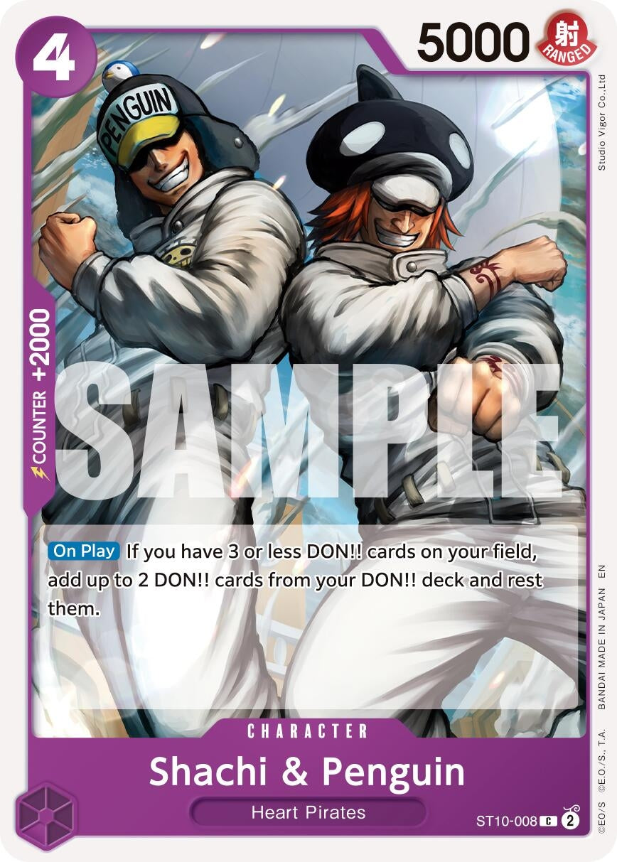 Image for Shachi & Penguin (Reprint) (ST10-008) (Premium Booster -The Best- Vol. 2) (PRB-02) - One Piece Card Game