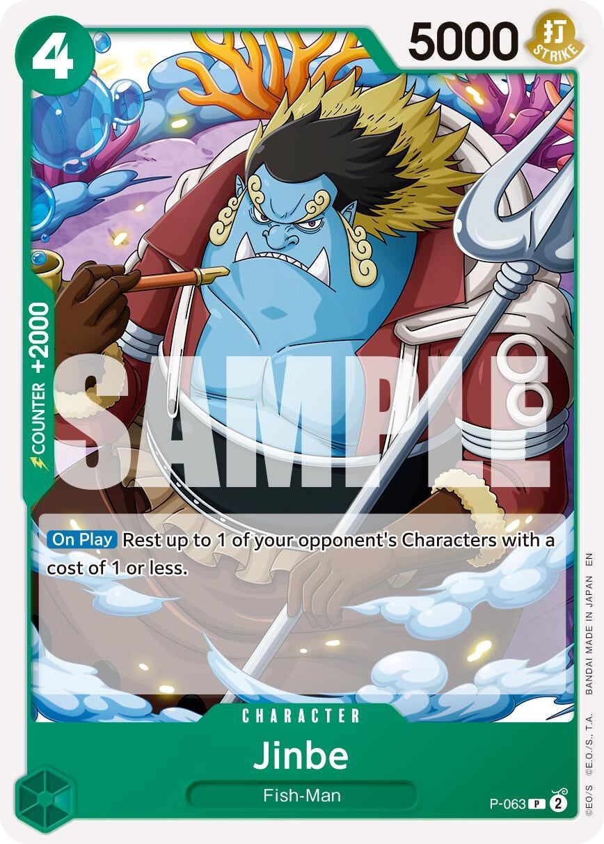 Image for Jinbe - P-063 (Reprint) (P-063) (Premium Booster -The Best- Vol. 2) (PRB-02) - One Piece Card Game