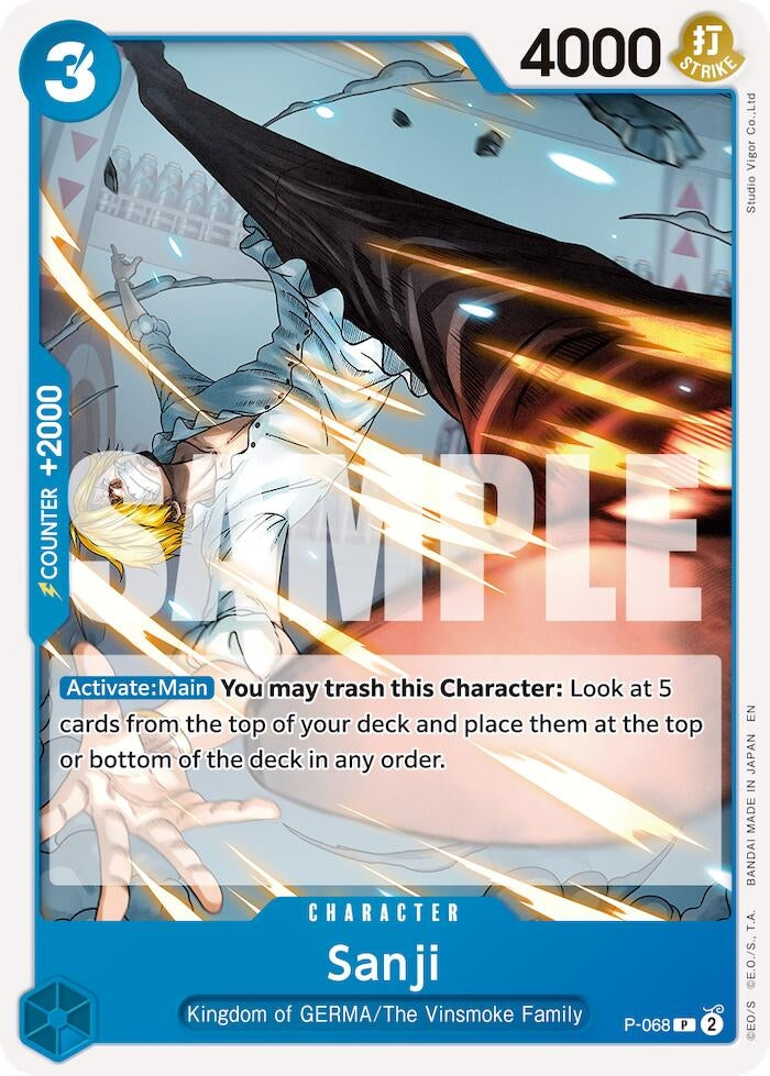 Image for Sanji - P-068 (Reprint) (P-068) (Premium Booster -The Best- Vol. 2) (PRB-02) - One Piece Card Game