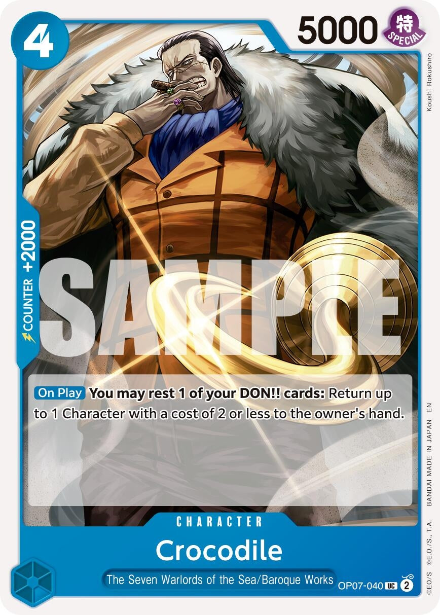 Image for Crocodile - OP07-040 (Reprint) (OP07-040) (Premium Booster -The Best- Vol. 2) (PRB-02) - One Piece Card Game