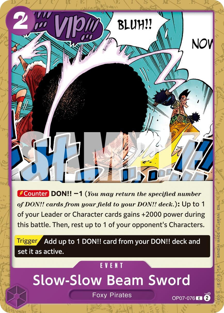 Image for Slow-Slow Beam Sword (Reprint) (OP07-076) (Premium Booster -The Best- Vol. 2) (PRB-02) - One Piece Card Game