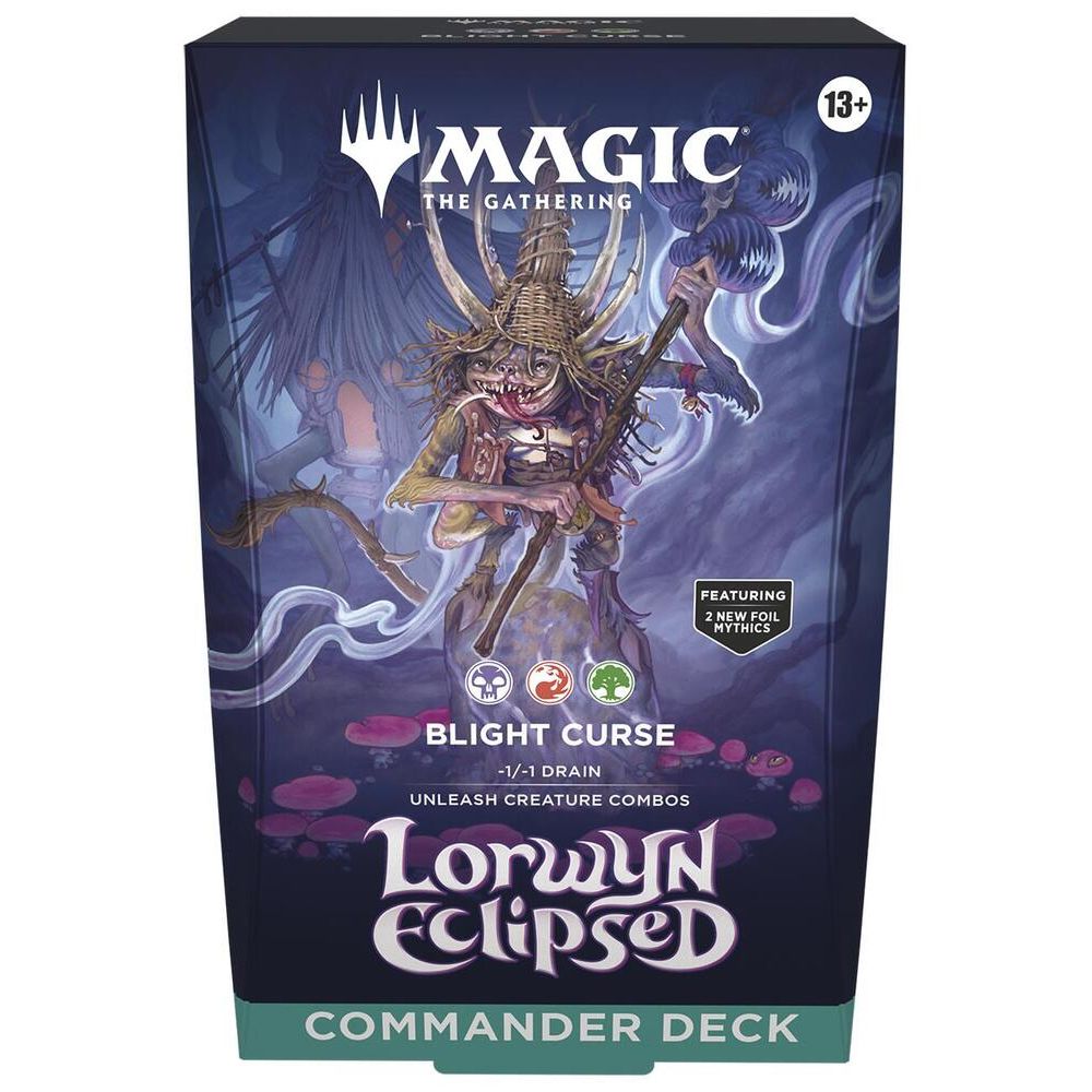 Magic The Gathering | Lorwyn Eclipsed - Blight Curse (Black/Red/Green) Commander Deck - PokeBox USA
