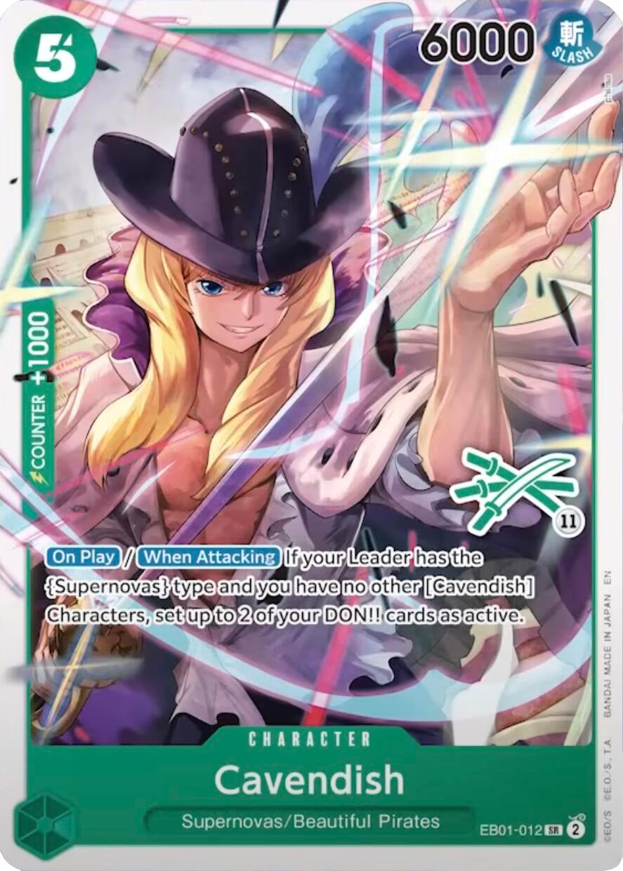 Image for Cavendish (Zoro Deck) (EB01-012) (Learn Together Deck Set) (LT-01) - One Piece Card Game