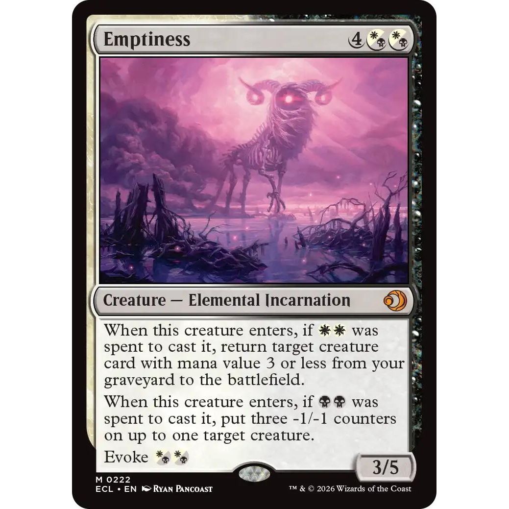 Image for Emptiness (222) (Lorwyn Eclipsed) - Magic: The Gathering