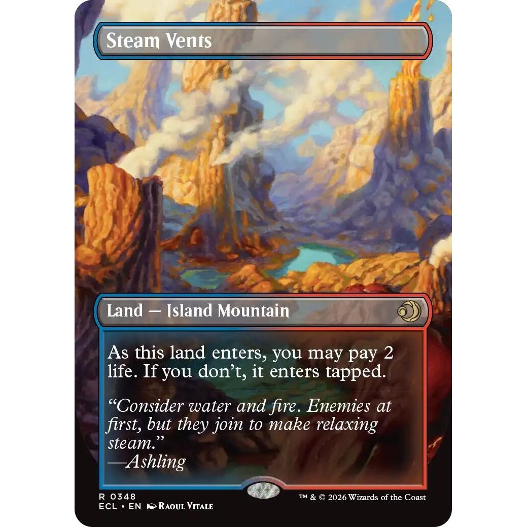 Image for Steam Vents (Borderless) (348) (Lorwyn Eclipsed) - Magic: The Gathering