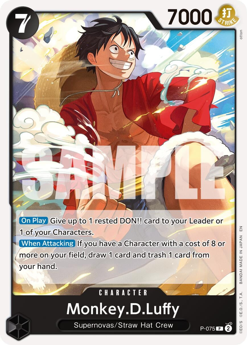 Image for Monkey.D.Luffy - P-075 (Pirate Foil) (P-075) (Premium Booster -The Best- Vol. 2) (PRB-02) - One Piece Card Game