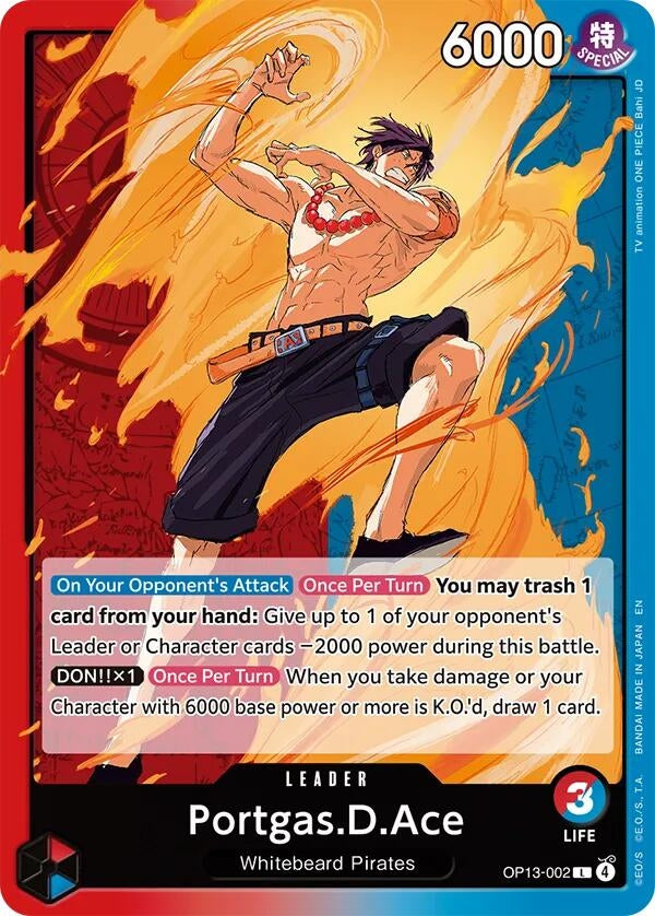 Image for Portgas.D.Ace (002) (OP13-002) (Carrying On His Will) (OP13) - One Piece Card Game