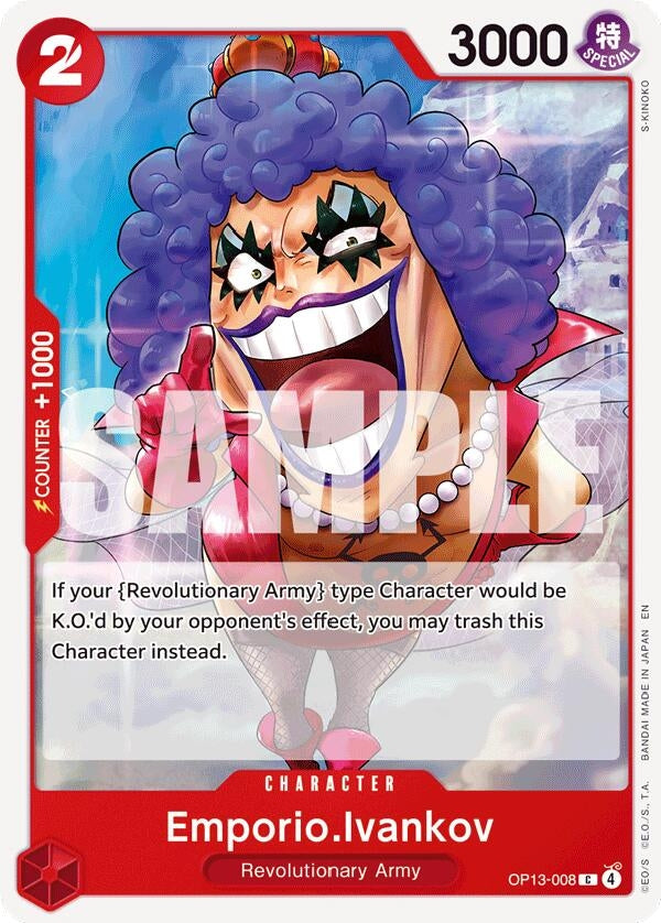 Image for Emporio.Ivankov (OP13-008) (Carrying On His Will) (OP13) - One Piece Card Game