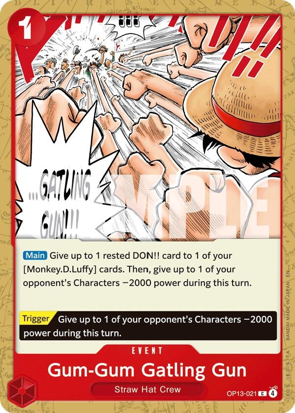 Image for Gum-Gum Gatling Gun (OP13-021) (Carrying On His Will) (OP13) - One Piece Card Game