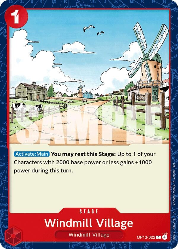Image for Windmill Village (OP13-022) (Carrying On His Will) (OP13) - One Piece Card Game