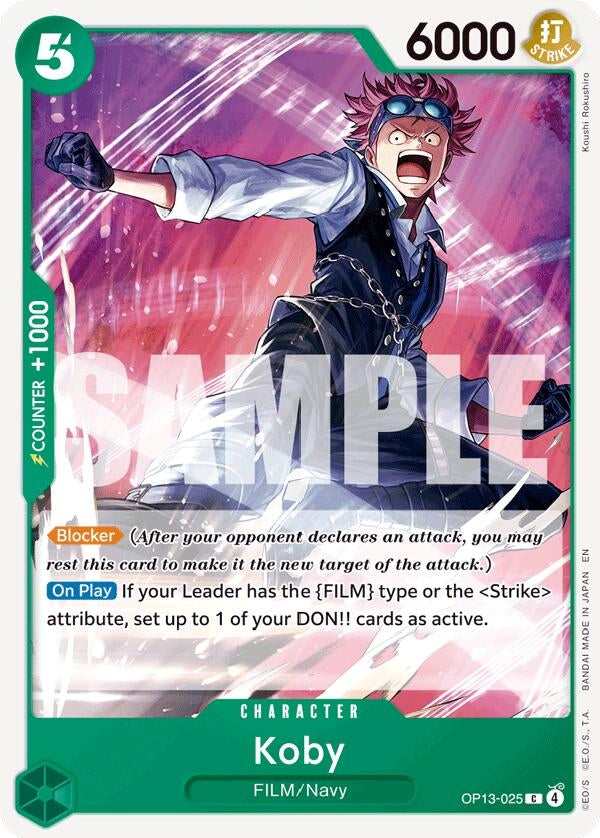 Image for Koby (OP13-025) (Carrying On His Will) (OP13) - One Piece Card Game