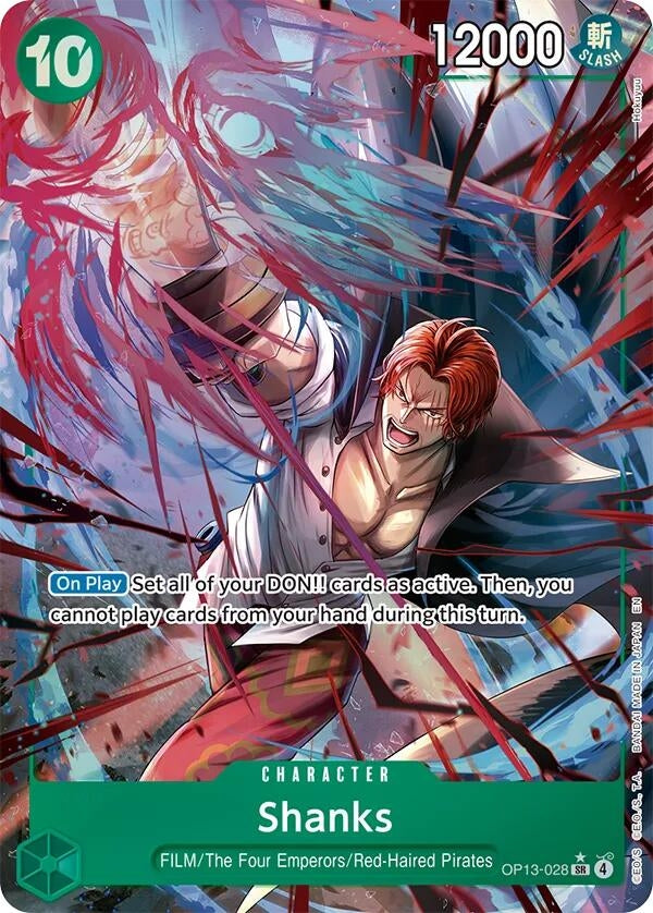 Image for Shanks (028) (Alternate Art) (OP13-028) (Carrying On His Will) (OP13) - One Piece Card Game