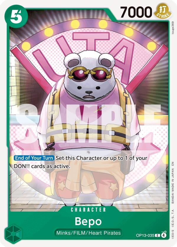 Image for Bepo (OP13-035) (Carrying On His Will) (OP13) - One Piece Card Game