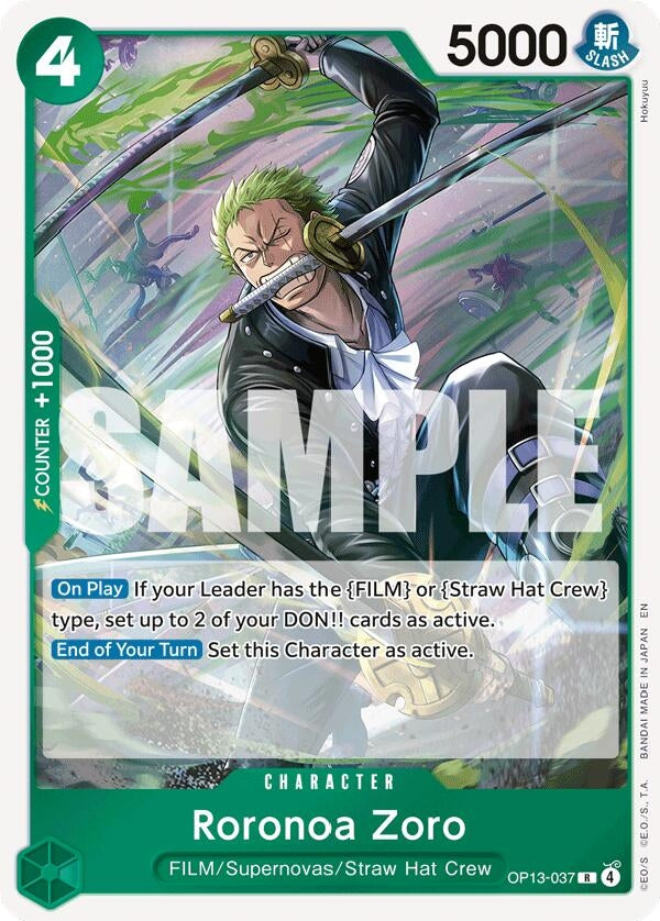 Image for Roronoa Zoro (OP13-037) (Carrying On His Will) (OP13) - One Piece Card Game