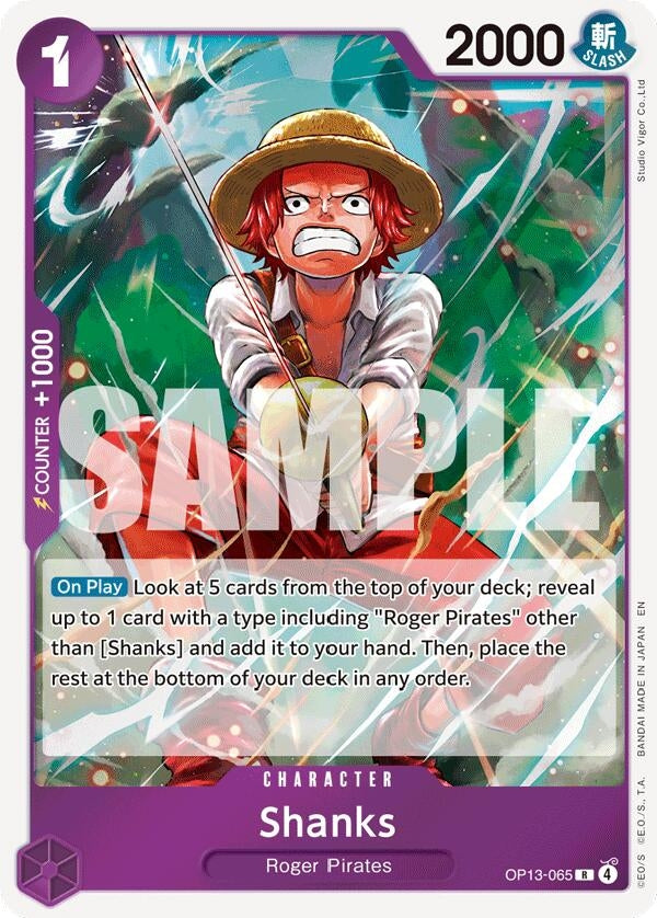 Image for Shanks (065) (OP13-065) (Carrying On His Will) (OP13) - One Piece Card Game