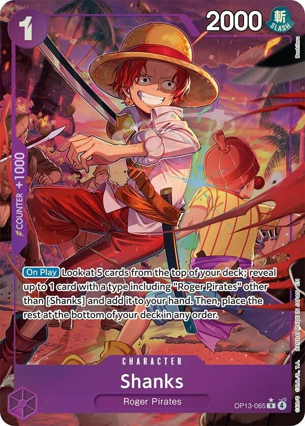 Image for Shanks (065) (Alternate Art) (OP13-065) (Carrying On His Will) (OP13) - One Piece Card Game