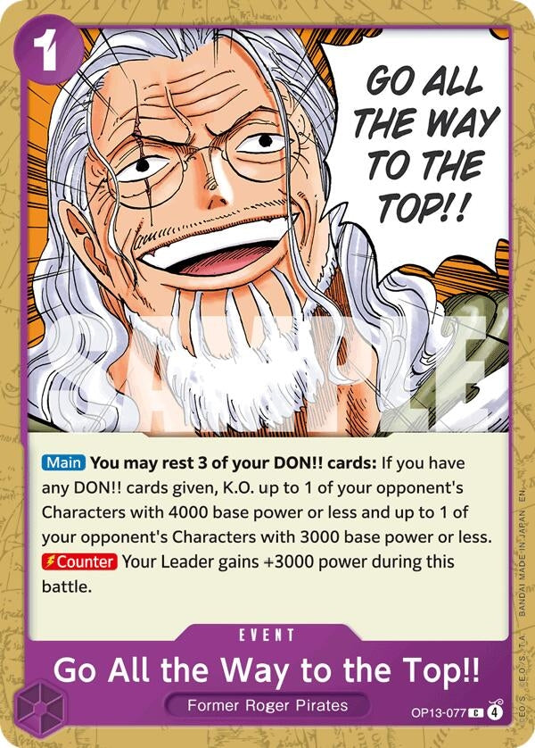 Image for Go All the Way to the Top!! (OP13-077) (Carrying On His Will) (OP13) - One Piece Card Game