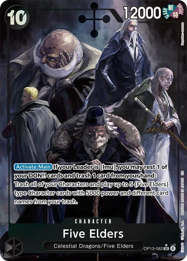 Image for Five Elders (Alternate Art) (OP13-082) (Carrying On His Will) (OP13) - One Piece Card Game