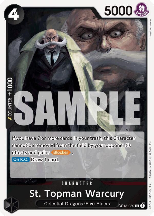 Image for St. Topman Warcury (OP13-089) (Carrying On His Will) (OP13) - One Piece Card Game