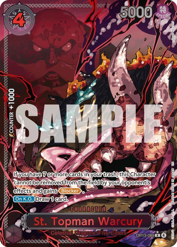 Image for St. Topman Warcury (Parallel) (OP13-089) (Carrying On His Will) (OP13) - One Piece Card Game