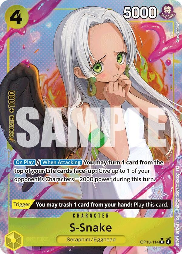 Image for S-Snake (Alternate Art) (OP13-114) (Carrying On His Will) (OP13) - One Piece Card Game