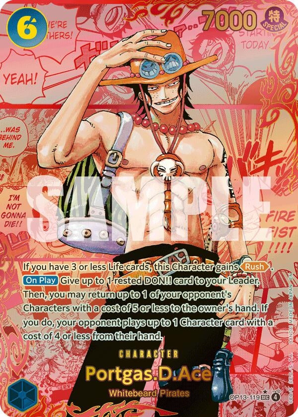 Image for Portgas.D.Ace (119) (Red Super Alternate Art) (OP13-119) (Carrying On His Will) (OP13) - One Piece Card Game