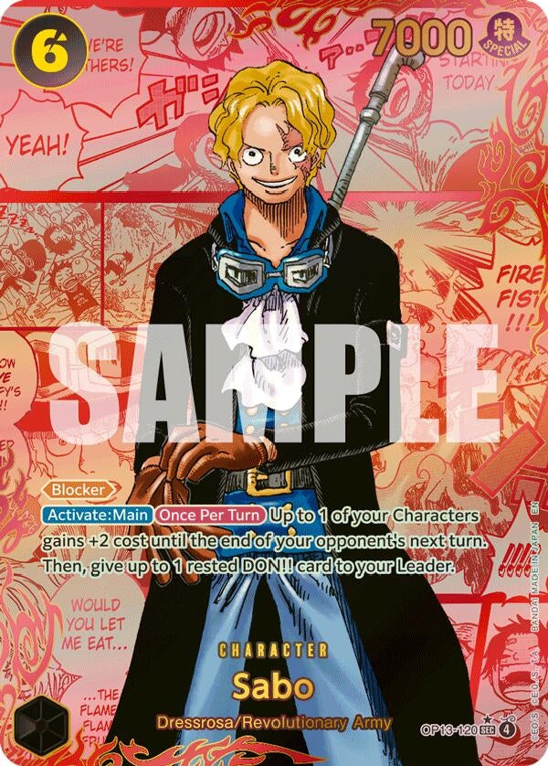 Image for Sabo (120) (Red Super Alternate Art) (OP13-120) (Carrying On His Will) (OP13) - One Piece Card Game