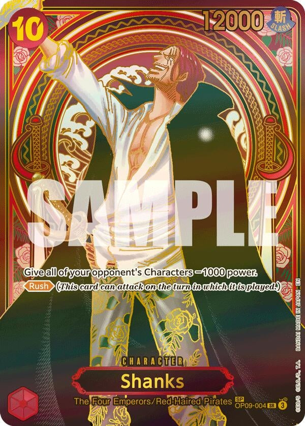 Image for Shanks - OP09-004 (SP) (Gold) (OP09-004) (Carrying On His Will) (OP13) - One Piece Card Game