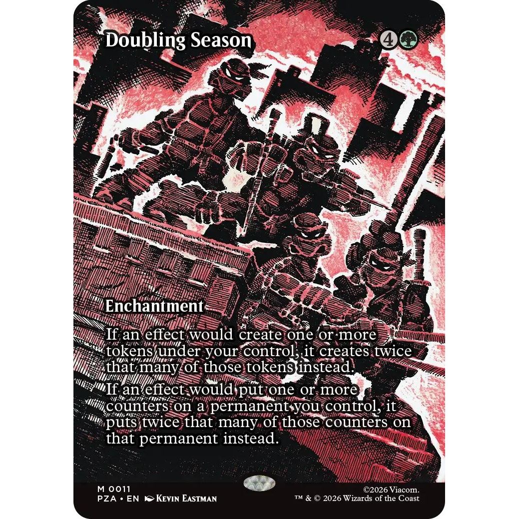 Image for Doubling Season (Borderless) (11) (Teenage Mutant Ninja Turtles Source Material) - Magic: The Gathering