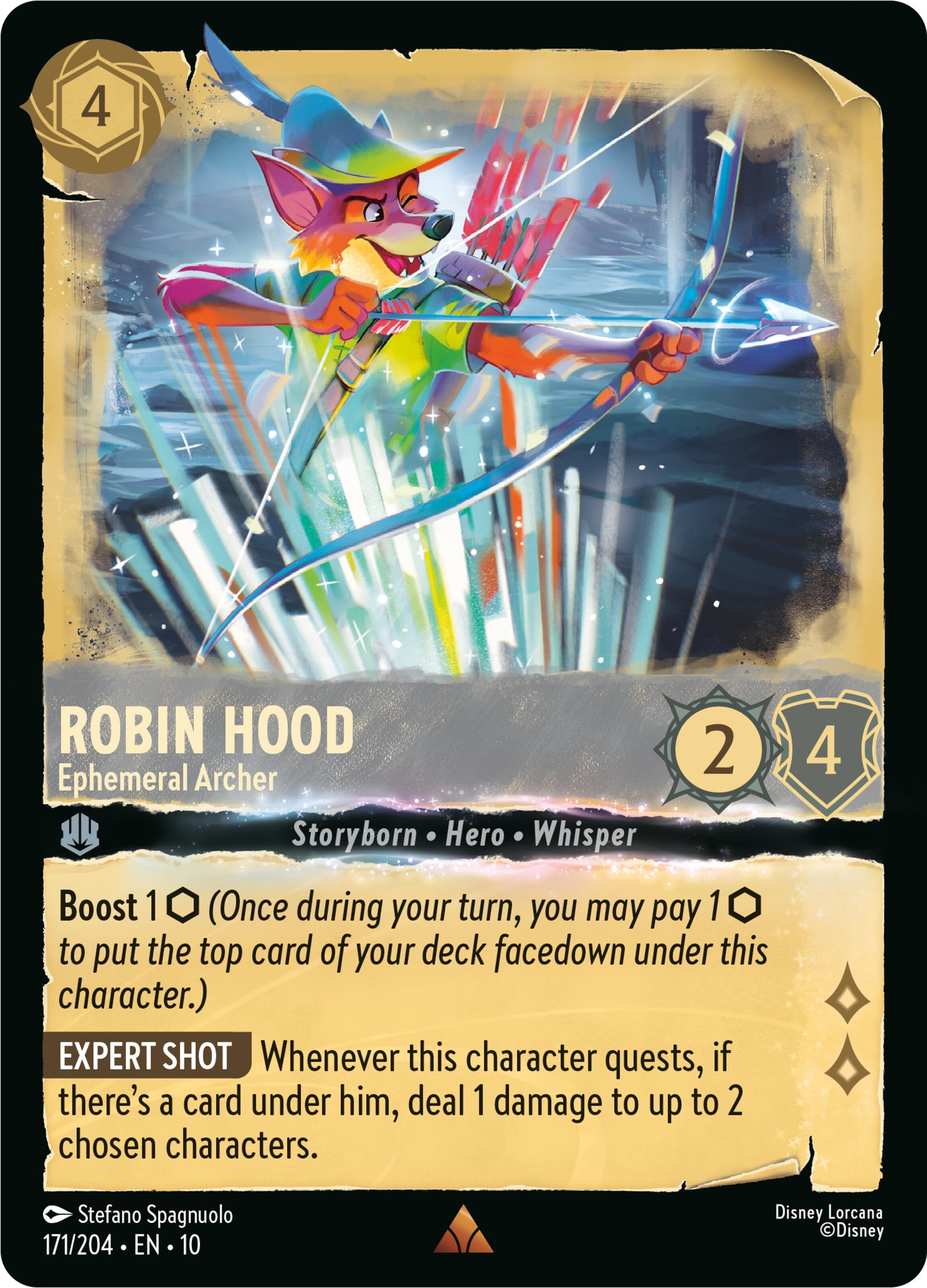 Image for Robin Hood - Ephemeral Archer (171/204) (Whispers in the Well) (10) - Disney Lorcana
