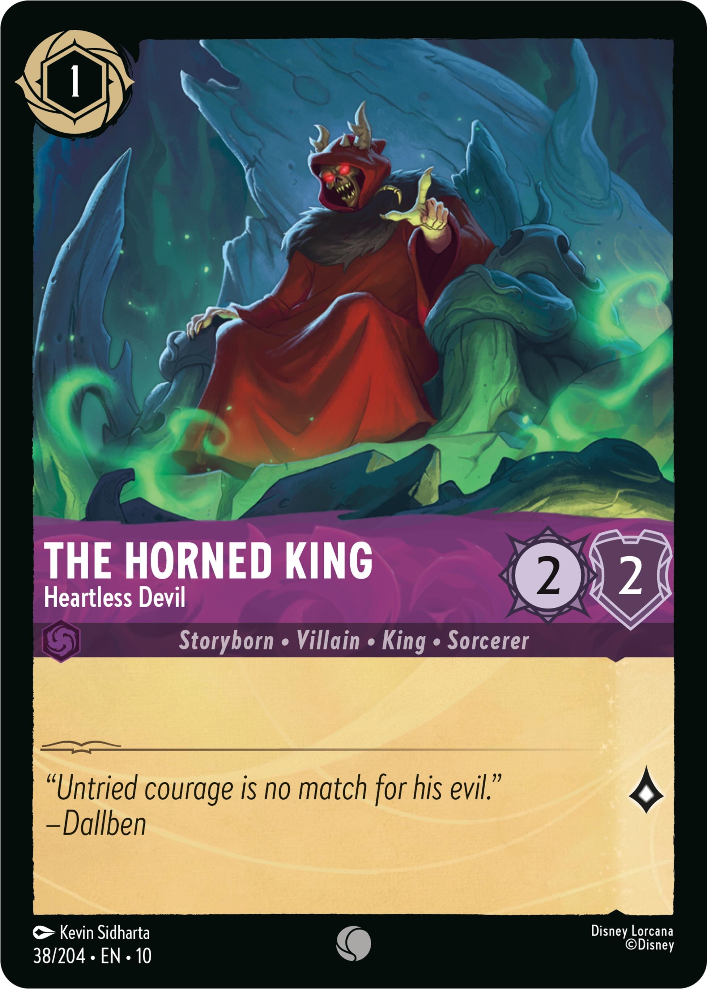 Image for The Horned King - Heartless Devil (38/204) (Whispers in the Well) (10) - Disney Lorcana