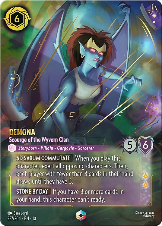 Image for Demona - Scourge of the Wyvern Clan (Enchanted) (227/204) (Whispers in the Well) (10) - Disney Lorcana