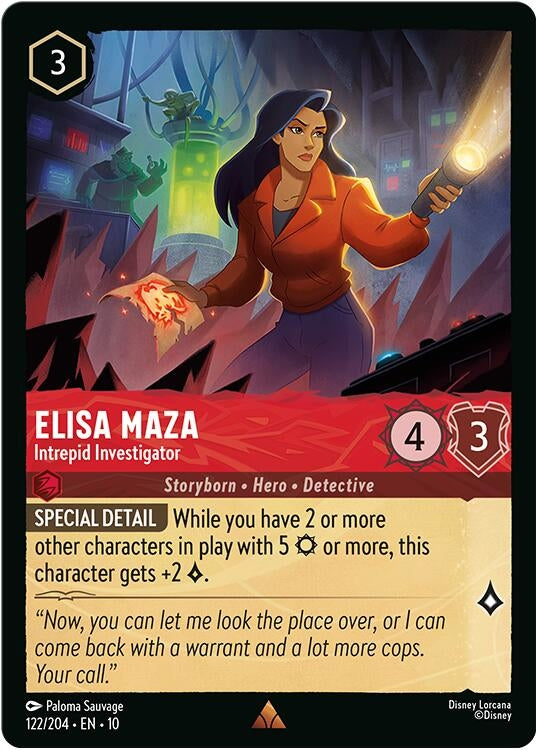 Image for Elisa Maza - Intrepid Investigator (122/204) (Whispers in the Well) (10) - Disney Lorcana