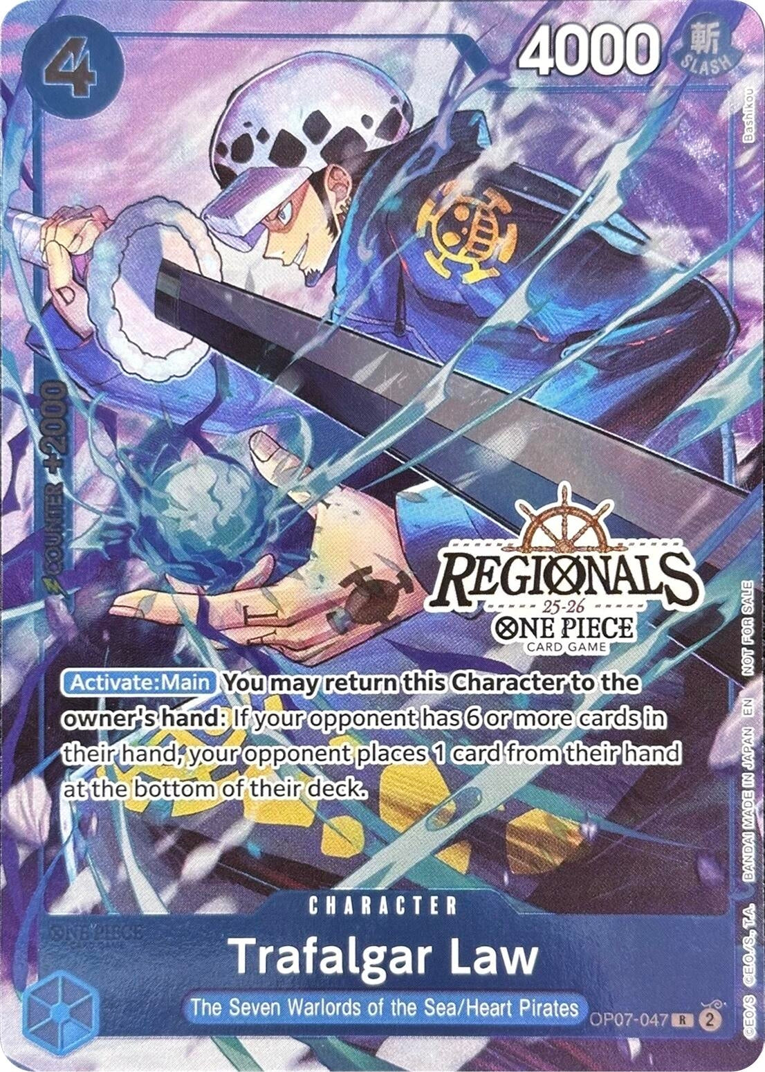 Image for Trafalgar Law (CS 25-26 Regionals Textured Chase Promo) (OP07-047) (One Piece Promotion Cards) (OP-PR) - One Piece Card Game